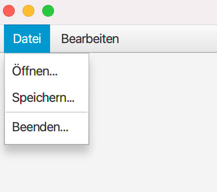 JavaFX SeparatorMenuItem