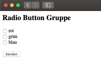 HTML PHP Radio button group